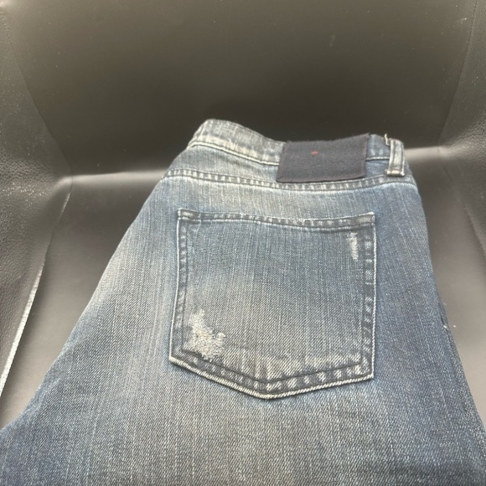 Kiton Lightly Distressed Modern Cut Slim Denim